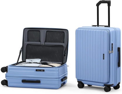 20 Inch Carry On Luggage with Wheels PC Hard Shell Suitcase Top Opening Expandable Tsa Luggage Suitcases for Travel Woman Men.(Livid green)