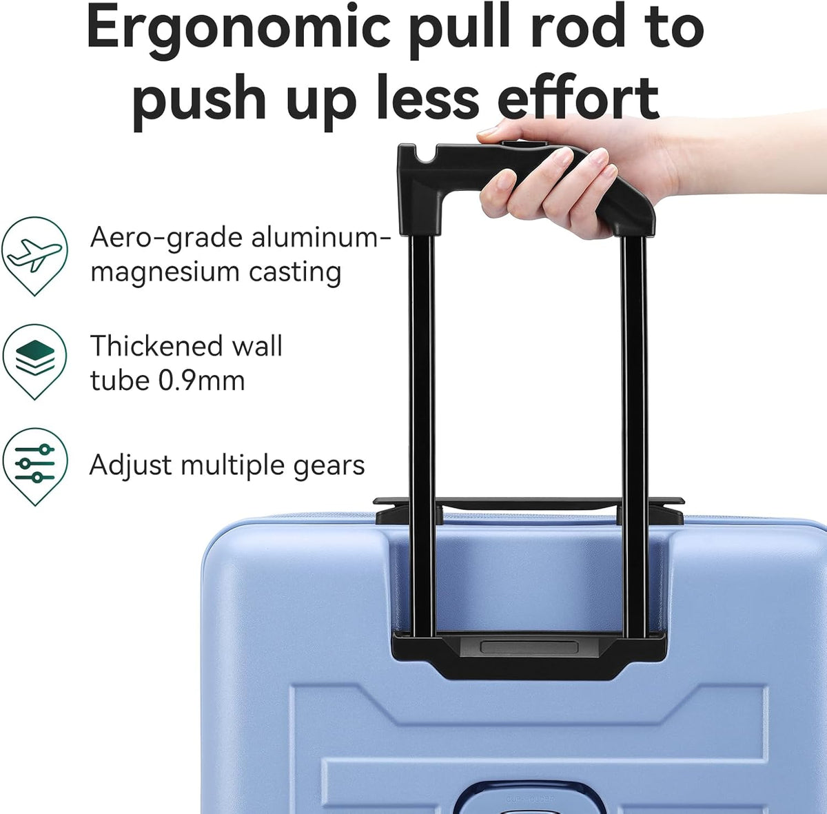 20 Inch Carry On Luggage with Wheels PC Hard Shell Suitcase Top Opening Expandable Tsa Luggage Suitcases for Travel Woman Men.(Livid green)