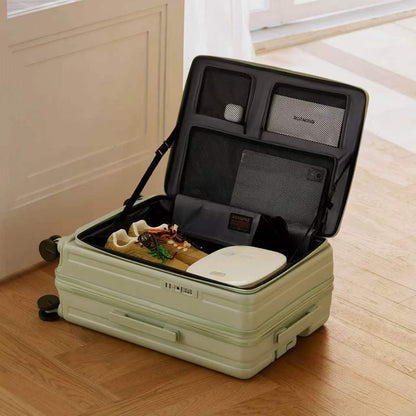 20 Inch Carry On Luggage with Wheels PC Hard Shell Suitcase Top Opening Expandable Tsa Luggage Suitcases for Travel Woman Men.(Livid green)