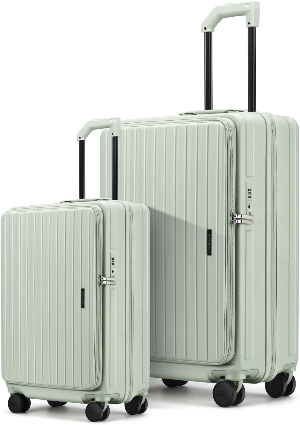 20 Inch Carry On Luggage with Wheels PC Hard Shell Suitcase Top Opening Expandable Tsa Luggage Suitcases for Travel Woman Men.(Livid green)