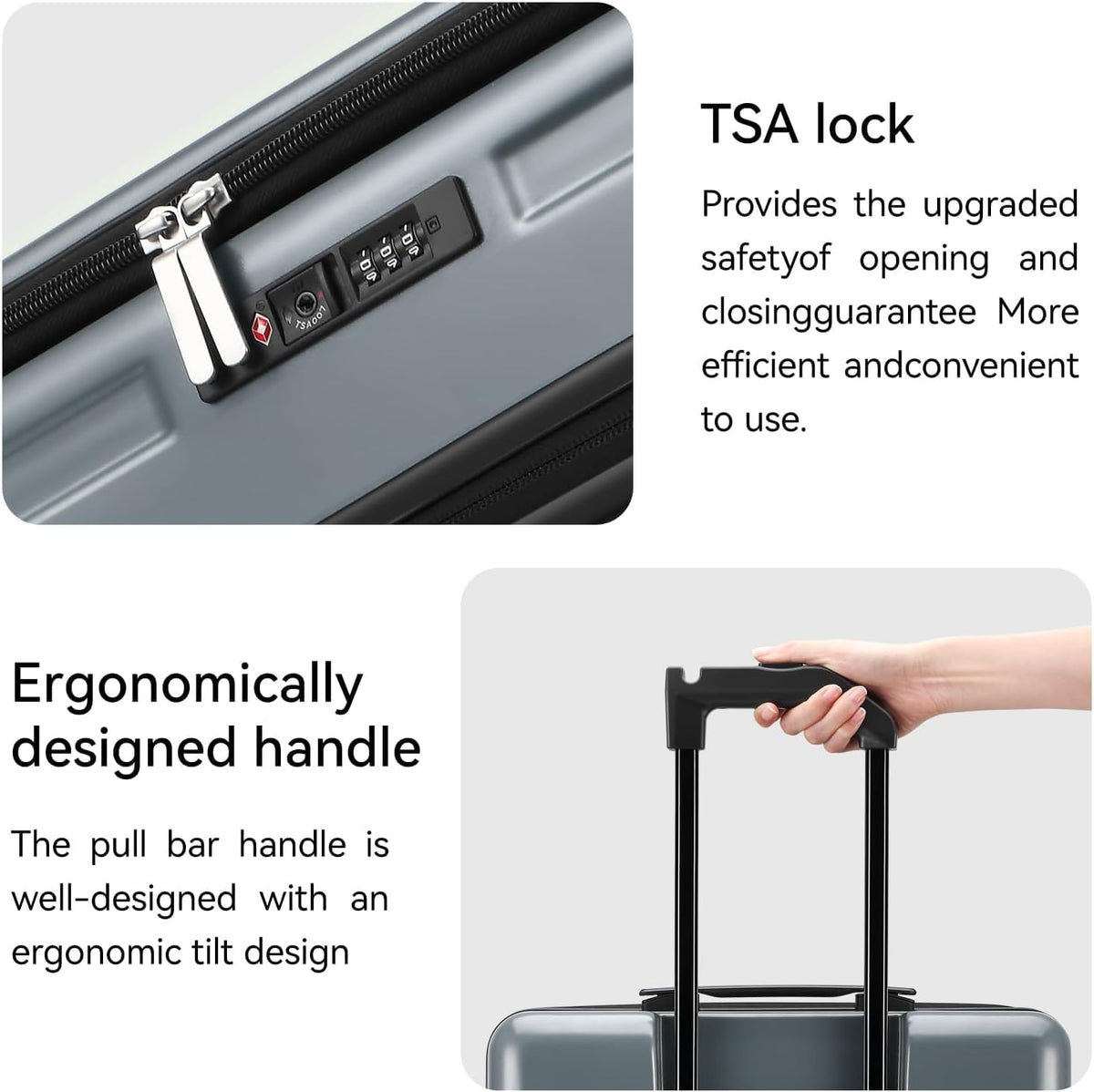 20 Inch Carry On Luggage with Wheels PC Hard Shell Suitcase Top Opening Expandable Tsa Luggage Suitcases for Travel Woman Men.(Livid green)