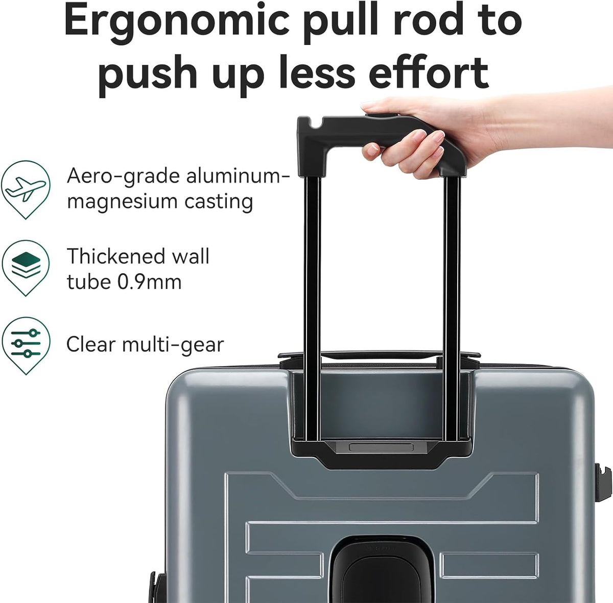 20 Inch Carry On Luggage with Wheels PC Hard Shell Suitcase Top Opening Expandable Tsa Luggage Suitcases for Travel Woman Men.(Livid green)