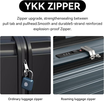 20 Inch Carry On Luggage with Wheels PC Hard Shell Suitcase Top Opening Expandable Tsa Luggage Suitcases for Travel Woman Men.(Livid green)