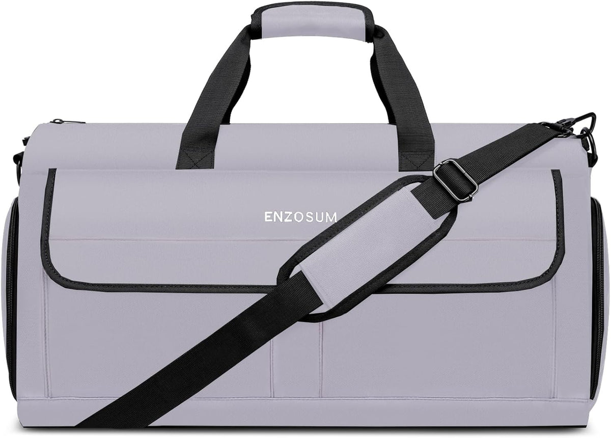 Garment Bags for Travel Large Suit Bag for Men Carry On Garment Bag Convertible Garment Duffle Bag with Shoes Compartment,2 in 1 Hanging Dress Suitcase Suit Travel Bags,Black