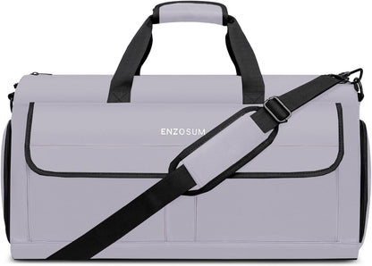 Garment Bags for Travel Large Suit Bag for Men Carry On Garment Bag Convertible Garment Duffle Bag with Shoes Compartment,2 in 1 Hanging Dress Suitcase Suit Travel Bags,Black