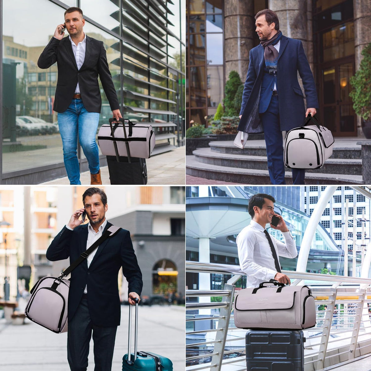 Garment Bags for Travel Large Suit Bag for Men Carry On Garment Bag Convertible Garment Duffle Bag with Shoes Compartment,2 in 1 Hanging Dress Suitcase Suit Travel Bags,Black