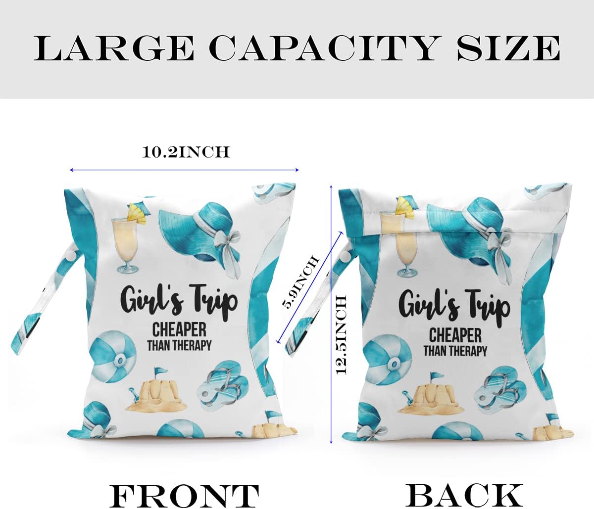 Wet Bag, Wet Dry Bag, Wet Bag for Swimsuit, Travel, Beach, Pool, Diapers, Dirty Yoga Gym Clothes, Toiletries, Makeup Bag, Daycare Soiled Items, Waterproof Reusable Boho Heart