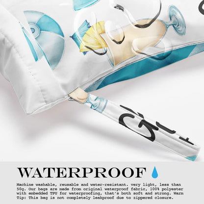 Wet Bag, Wet Dry Bag, Wet Bag for Swimsuit, Travel, Beach, Pool, Diapers, Dirty Yoga Gym Clothes, Toiletries, Makeup Bag, Daycare Soiled Items, Waterproof Reusable Boho Heart