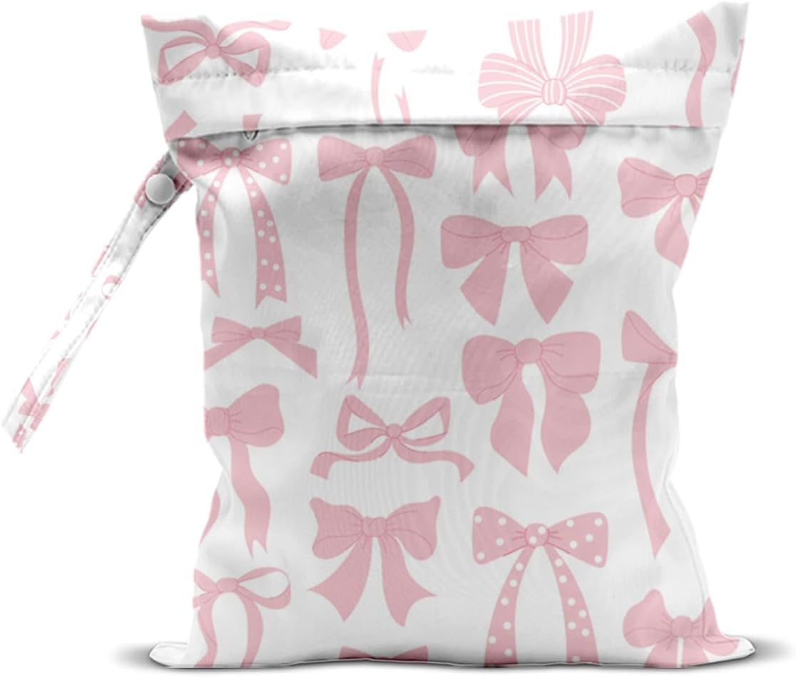 Wet Bag, Wet Dry Bag, Wet Bag for Swimsuit, Travel, Beach, Pool, Diapers, Dirty Yoga Gym Clothes, Toiletries, Makeup Bag, Daycare Soiled Items, Waterproof Reusable Boho Heart