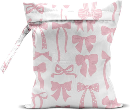Wet Bag, Wet Dry Bag, Wet Bag for Swimsuit, Travel, Beach, Pool, Diapers, Dirty Yoga Gym Clothes, Toiletries, Makeup Bag, Daycare Soiled Items, Waterproof Reusable Boho Heart