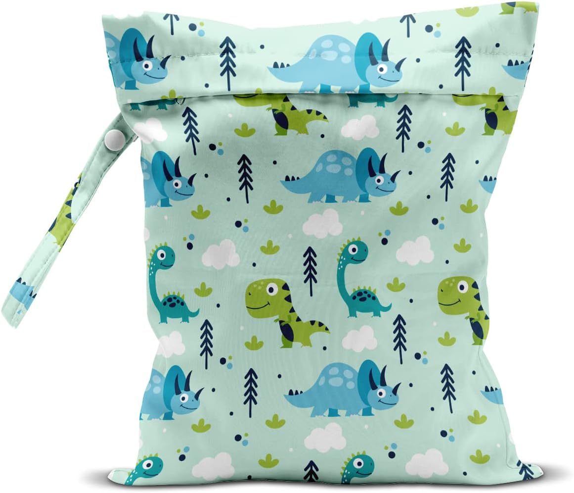 Wet Bag, Wet Dry Bag, Wet Bag for Swimsuit, Travel, Beach, Pool, Diapers, Dirty Yoga Gym Clothes, Toiletries, Makeup Bag, Daycare Soiled Items, Waterproof Reusable Boho Heart