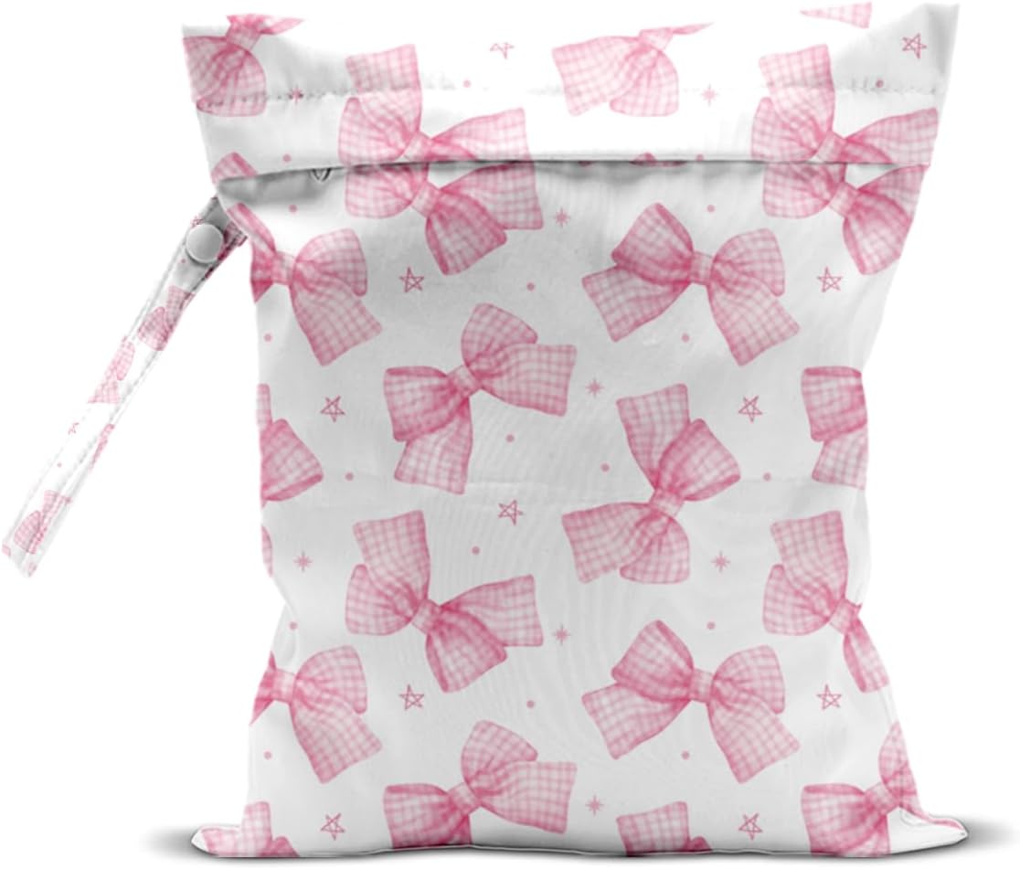 Wet Bag, Wet Dry Bag, Wet Bag for Swimsuit, Travel, Beach, Pool, Diapers, Dirty Yoga Gym Clothes, Toiletries, Makeup Bag, Daycare Soiled Items, Waterproof Reusable Boho Heart