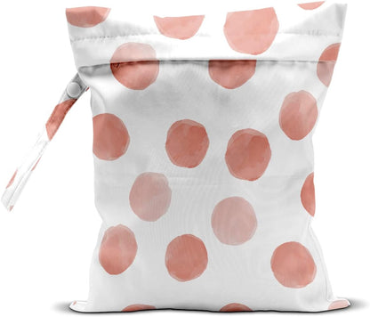 Wet Bag, Wet Dry Bag, Wet Bag for Swimsuit, Travel, Beach, Pool, Diapers, Dirty Yoga Gym Clothes, Toiletries, Makeup Bag, Daycare Soiled Items, Waterproof Reusable Boho Heart