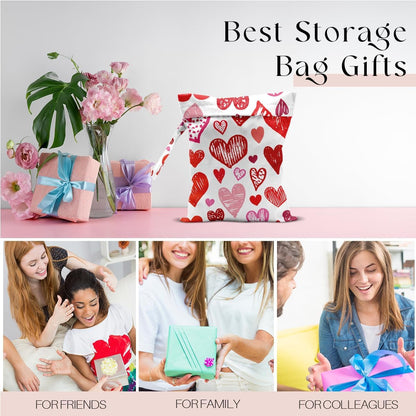 Wet Bag, Wet Dry Bag, Wet Bag for Swimsuit, Travel, Beach, Pool, Diapers, Dirty Yoga Gym Clothes, Toiletries, Makeup Bag, Daycare Soiled Items, Waterproof Reusable Boho Heart