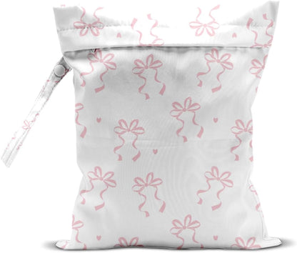Wet Bag, Wet Dry Bag, Wet Bag for Swimsuit, Travel, Beach, Pool, Diapers, Dirty Yoga Gym Clothes, Toiletries, Makeup Bag, Daycare Soiled Items, Waterproof Reusable Boho Heart