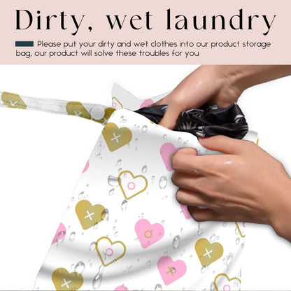 Wet Bag, Wet Dry Bag, Wet Bag for Swimsuit, Travel, Beach, Pool, Diapers, Dirty Yoga Gym Clothes, Toiletries, Makeup Bag, Daycare Soiled Items, Waterproof Reusable Boho Heart