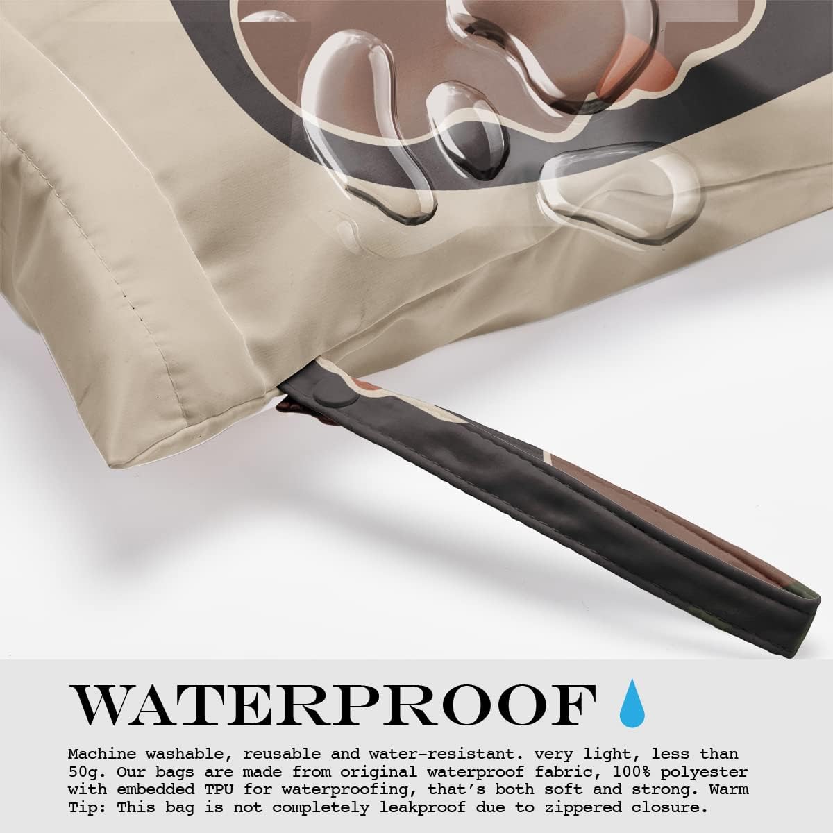 Wet Bag, Wet Dry Bag, Wet Bag for Swimsuit, Travel, Beach, Pool, Diapers, Dirty Yoga Gym Clothes, Toiletries, Makeup Bag, Daycare Soiled Items, Waterproof Reusable Boho Heart