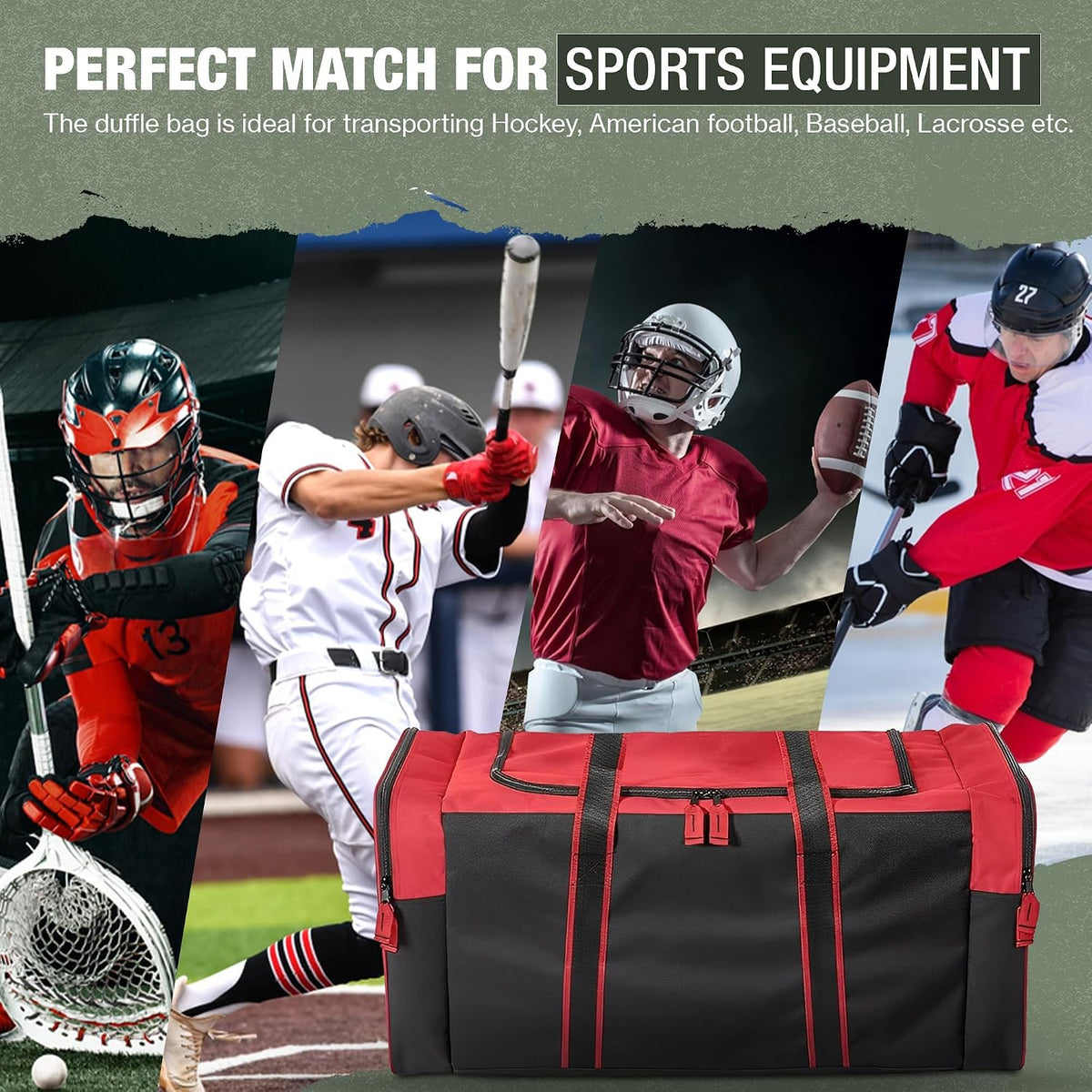 Heavy Duty Multi Pocket Durable Sports Gym Equipment Travel Duffel Bag