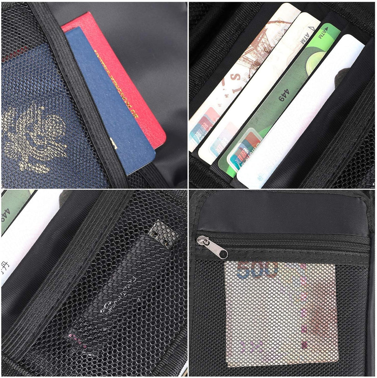 Small Fireproof Storage Organizer Case with Lock(9”x 5.3”x 3.7”), Soft Money Safe Coin Organizer Wallet Bag for Cash,Card,Passport,Check,Bill,Travel Home Organizer Carrying Case,Silver