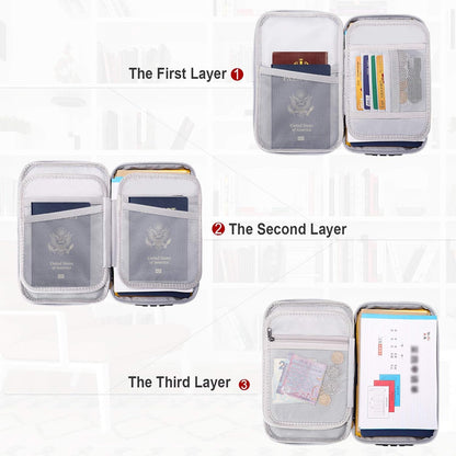 Small Fireproof Storage Organizer Case with Lock(9”x 5.3”x 3.7”), Soft Money Safe Coin Organizer Wallet Bag for Cash,Card,Passport,Check,Bill,Travel Home Organizer Carrying Case,Silver