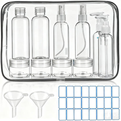 14 Pack Travel Bottles Set for Toiletries TSA Approved | Leak-Proof Containers for Shampoo, Conditioner, Lotion, and Body Wash - Convenient and Practical Travel Accessories