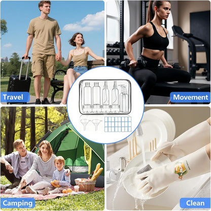 14 Pack Travel Bottles Set for Toiletries TSA Approved | Leak-Proof Containers for Shampoo, Conditioner, Lotion, and Body Wash - Convenient and Practical Travel Accessories