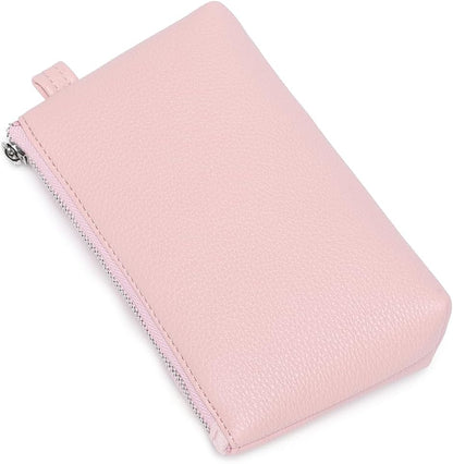 Mini Nylon Travel Toiletry Bag for Women, Water-Resistant Small Makeup Bag Organizer with 2 Dividers, Lightweight Cosmetic Pouch for Purse and Gym (Nylon/Black) - Colors A