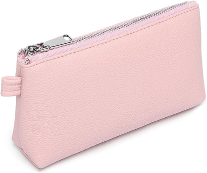 Mini Nylon Travel Toiletry Bag for Women, Water-Resistant Small Makeup Bag Organizer with 2 Dividers, Lightweight Cosmetic Pouch for Purse and Gym (Nylon/Black) - Colors A
