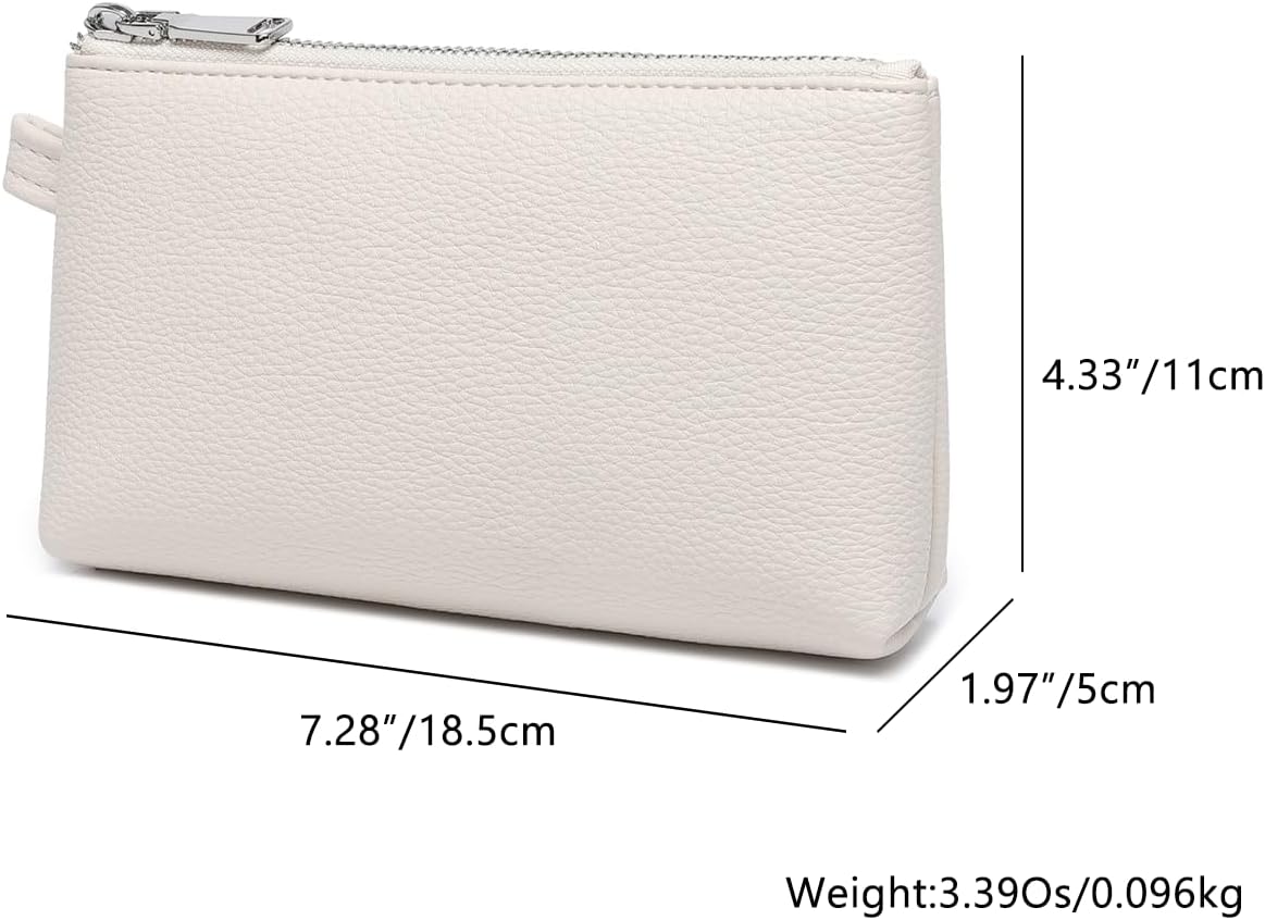 Mini Nylon Travel Toiletry Bag for Women, Water-Resistant Small Makeup Bag Organizer with 2 Dividers, Lightweight Cosmetic Pouch for Purse and Gym (Nylon/Black) - Colors A