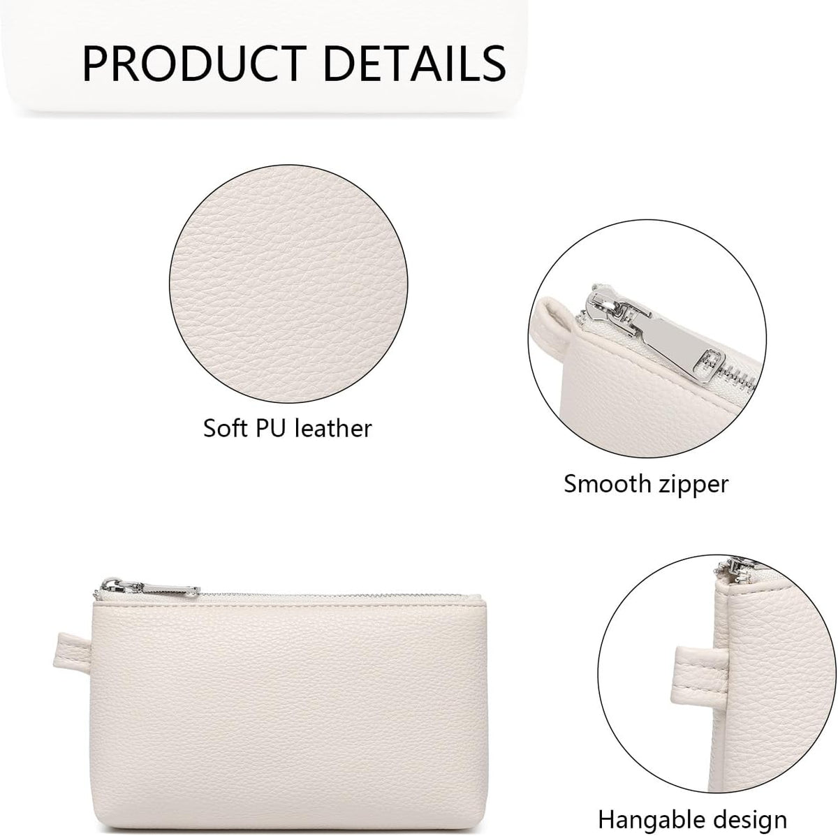 Mini Nylon Travel Toiletry Bag for Women, Water-Resistant Small Makeup Bag Organizer with 2 Dividers, Lightweight Cosmetic Pouch for Purse and Gym (Nylon/Black) - Colors A
