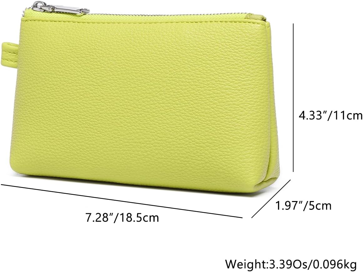 Mini Nylon Travel Toiletry Bag for Women, Water-Resistant Small Makeup Bag Organizer with 2 Dividers, Lightweight Cosmetic Pouch for Purse and Gym (Nylon/Black) - Colors A