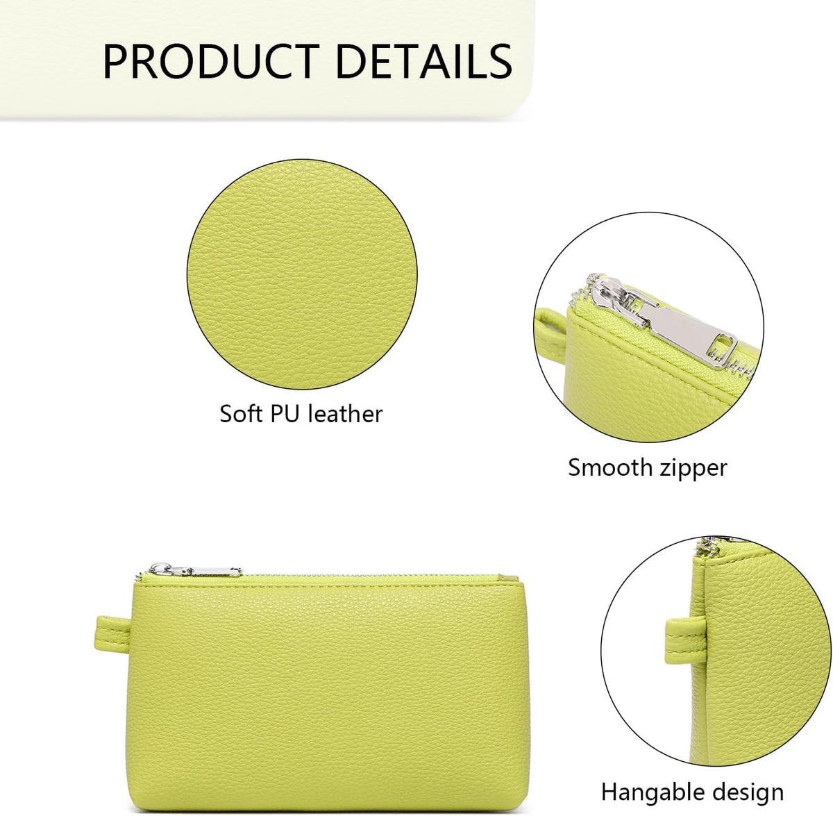 Mini Nylon Travel Toiletry Bag for Women, Water-Resistant Small Makeup Bag Organizer with 2 Dividers, Lightweight Cosmetic Pouch for Purse and Gym (Nylon/Black) - Colors A