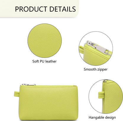 Mini Nylon Travel Toiletry Bag for Women, Water-Resistant Small Makeup Bag Organizer with 2 Dividers, Lightweight Cosmetic Pouch for Purse and Gym (Nylon/Black) - Colors A