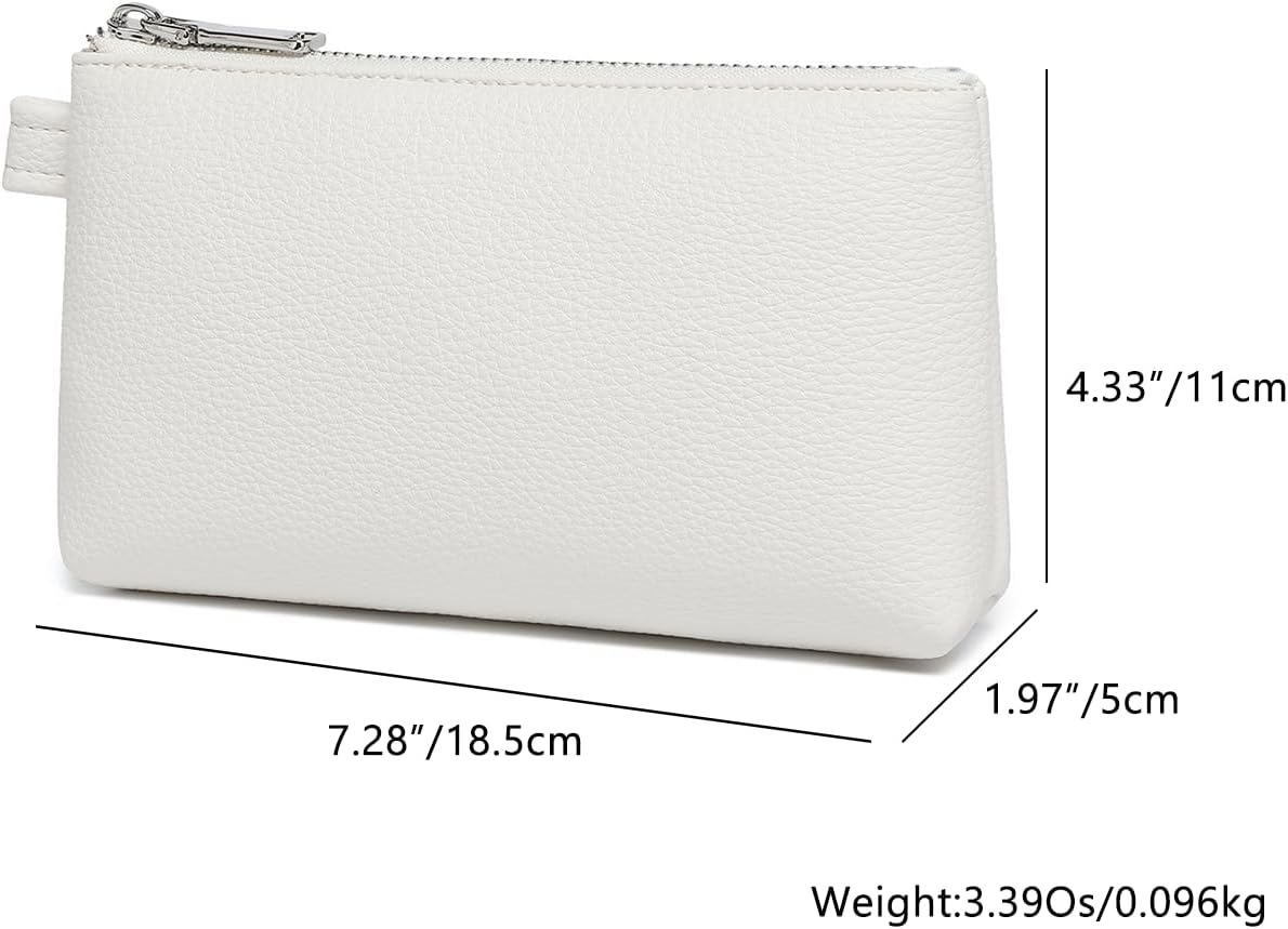 Mini Nylon Travel Toiletry Bag for Women, Water-Resistant Small Makeup Bag Organizer with 2 Dividers, Lightweight Cosmetic Pouch for Purse and Gym (Nylon/Black) - Colors A