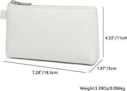 Mini Nylon Travel Toiletry Bag for Women, Water-Resistant Small Makeup Bag Organizer with 2 Dividers, Lightweight Cosmetic Pouch for Purse and Gym (Nylon/Black) - Colors A