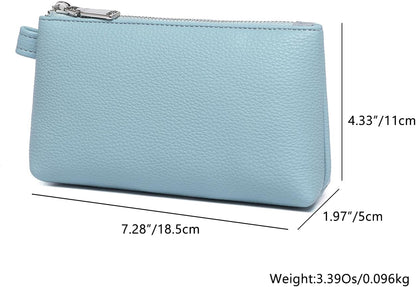 Mini Nylon Travel Toiletry Bag for Women, Water-Resistant Small Makeup Bag Organizer with 2 Dividers, Lightweight Cosmetic Pouch for Purse and Gym (Nylon/Black) - Colors A