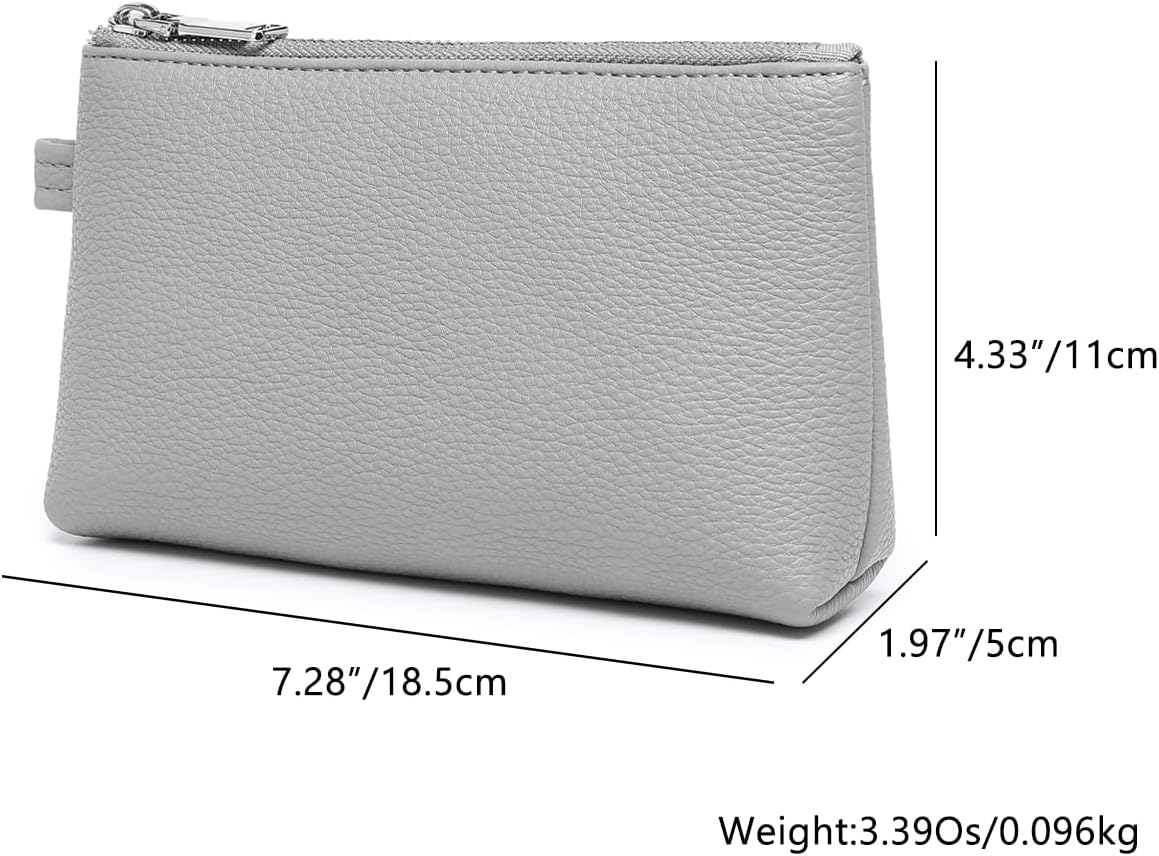Mini Nylon Travel Toiletry Bag for Women, Water-Resistant Small Makeup Bag Organizer with 2 Dividers, Lightweight Cosmetic Pouch for Purse and Gym (Nylon/Black) - Colors A
