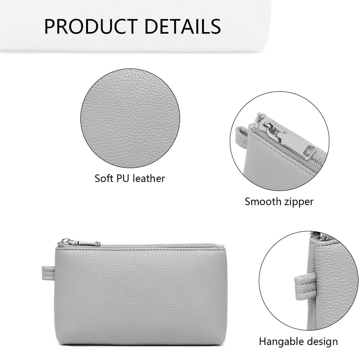 Mini Nylon Travel Toiletry Bag for Women, Water-Resistant Small Makeup Bag Organizer with 2 Dividers, Lightweight Cosmetic Pouch for Purse and Gym (Nylon/Black) - Colors A