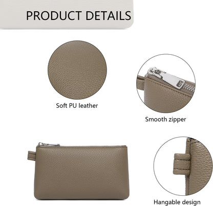Mini Nylon Travel Toiletry Bag for Women, Water-Resistant Small Makeup Bag Organizer with 2 Dividers, Lightweight Cosmetic Pouch for Purse and Gym (Nylon/Black) - Colors A
