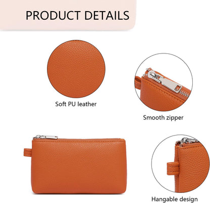 Mini Nylon Travel Toiletry Bag for Women, Water-Resistant Small Makeup Bag Organizer with 2 Dividers, Lightweight Cosmetic Pouch for Purse and Gym (Nylon/Black) - Colors A