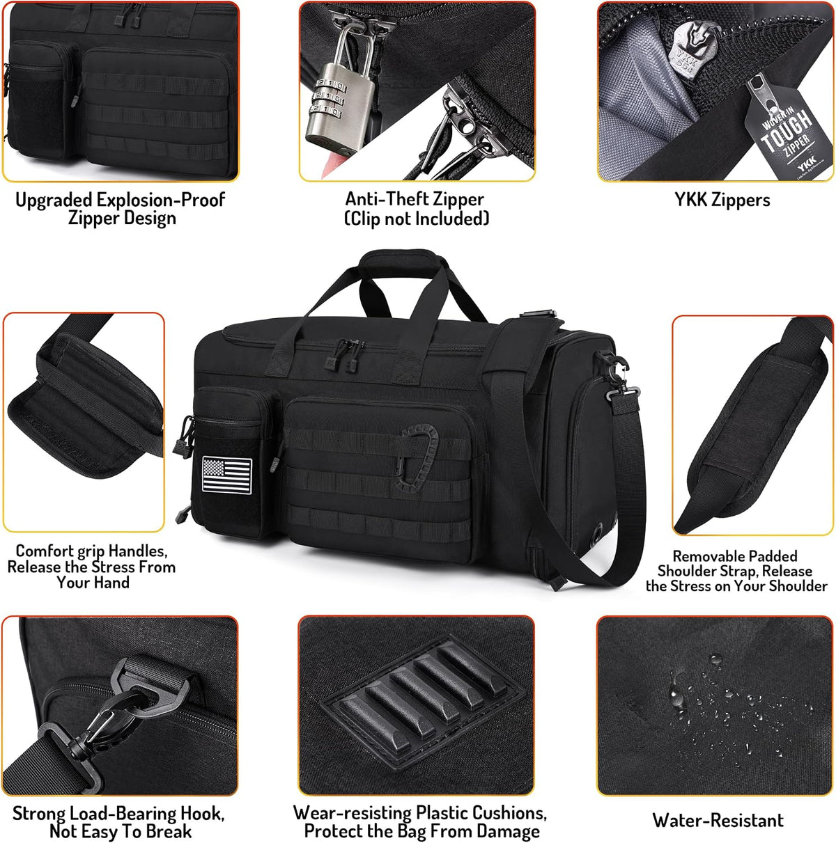 Convertible Garment Duffle Bags for Travel, Carry On Suit Duffle Bags with Shoulder Strap 2 in 1 Hanging Garment Duffle Bag for Men