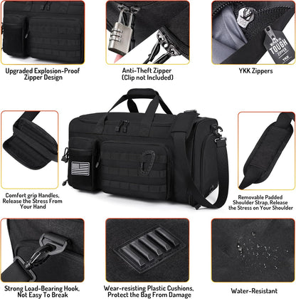 Convertible Garment Duffle Bags for Travel, Carry On Suit Duffle Bags with Shoulder Strap 2 in 1 Hanging Garment Duffle Bag for Men