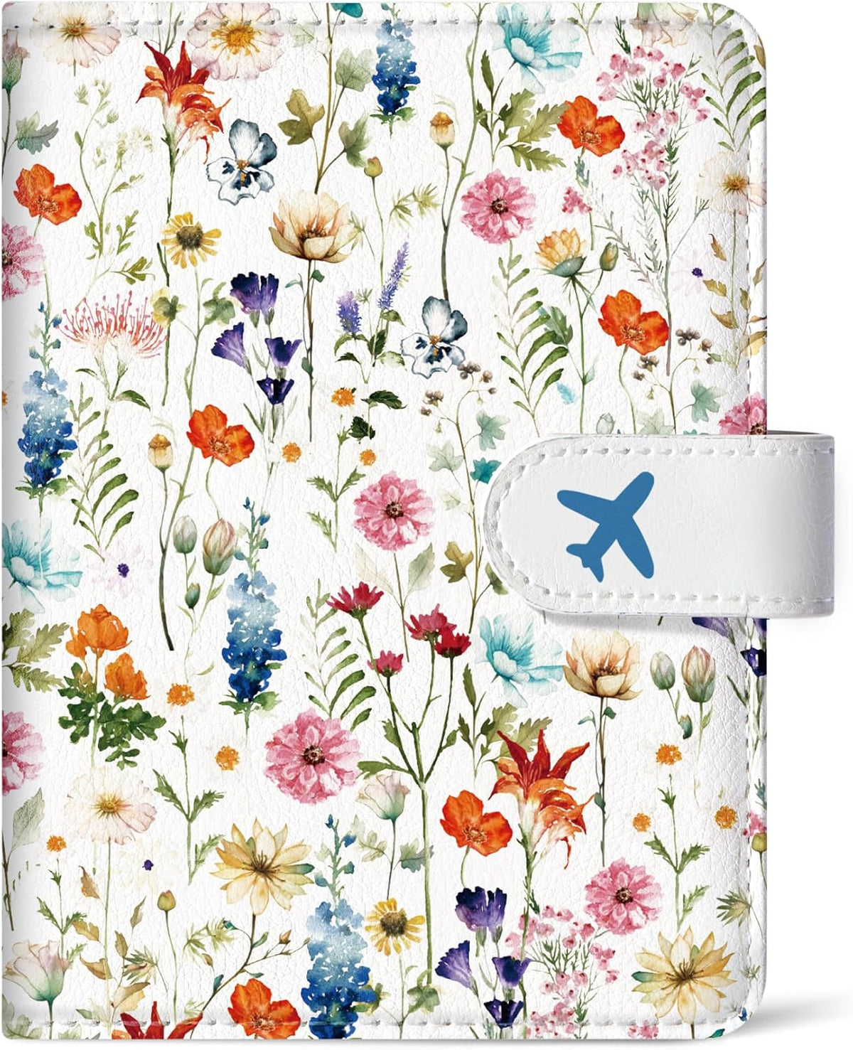 Passport Holder for Travel Essentials, RFID Blocking Leather Cover Wallet with Magnetic Closure, Aesthetic & Cute Passport Book Case for Women and Men - Sunrise (Upgraded with Money Pocket)