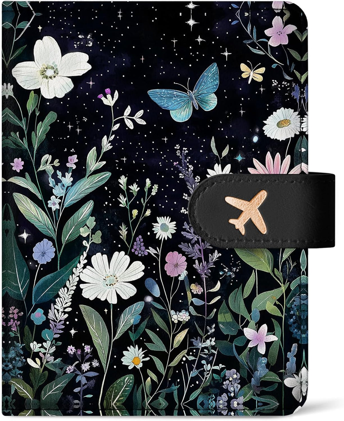 Passport Holder for Travel Essentials, RFID Blocking Leather Cover Wallet with Magnetic Closure, Aesthetic & Cute Passport Book Case for Women and Men - Sunrise (Upgraded with Money Pocket)