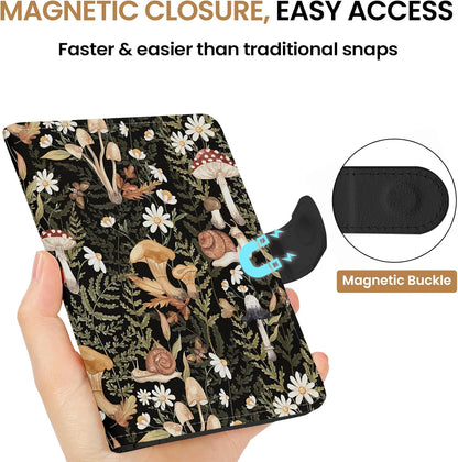 Passport Holder for Travel Essentials, RFID Blocking Leather Cover Wallet with Magnetic Closure, Aesthetic & Cute Passport Book Case for Women and Men - Sunrise (Upgraded with Money Pocket)