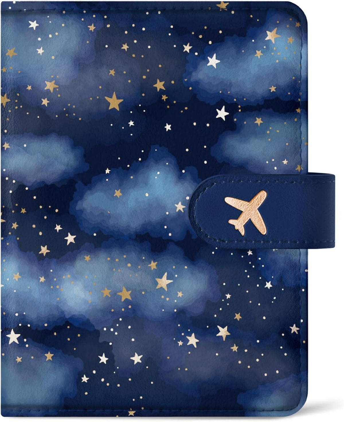 Passport Holder for Travel Essentials, RFID Blocking Leather Cover Wallet with Magnetic Closure, Aesthetic & Cute Passport Book Case for Women and Men - Sunrise (Upgraded with Money Pocket)