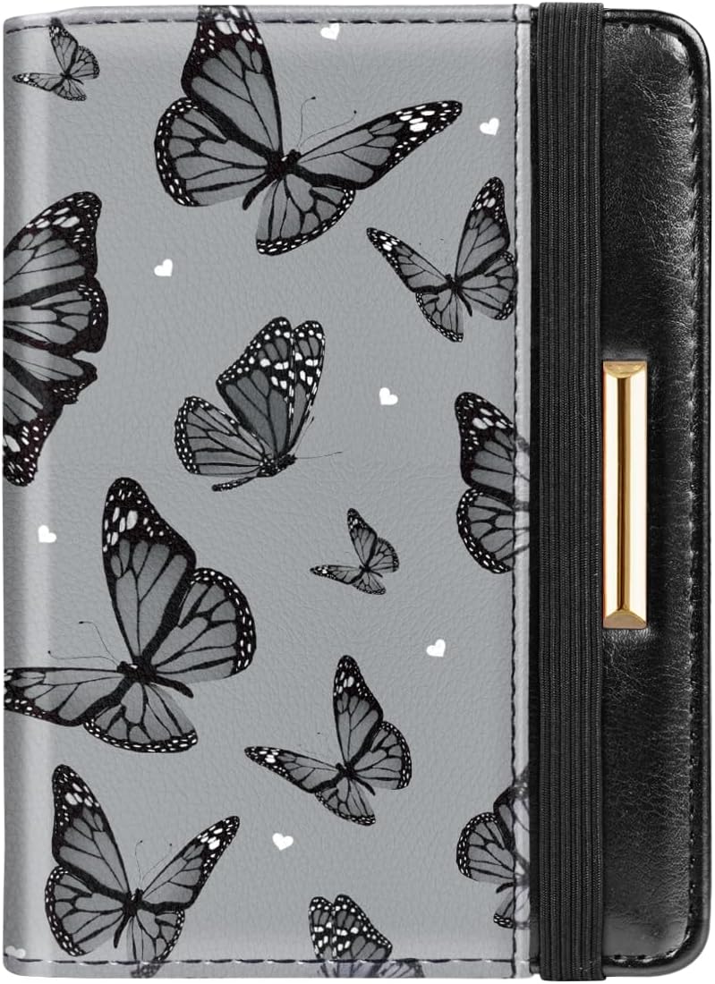Passport Holder Cover, RFID Travel Wallet Women Card Holder | Travel Essentials, Passport Book Holders, Passport Cover Case, PU Leather, Cute, Thin, Spliced Design, Green Flower - Colors A