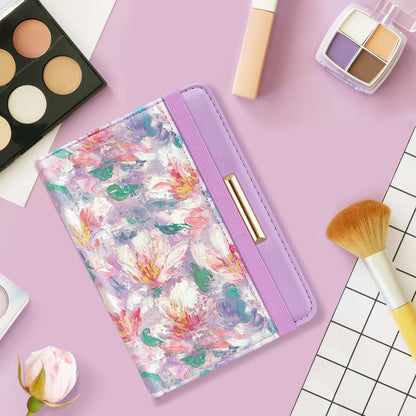 Passport Holder Cover, RFID Travel Wallet Women Card Holder | Travel Essentials, Passport Book Holders, Passport Cover Case, PU Leather, Cute, Thin, Spliced Design, Green Flower - Colors A
