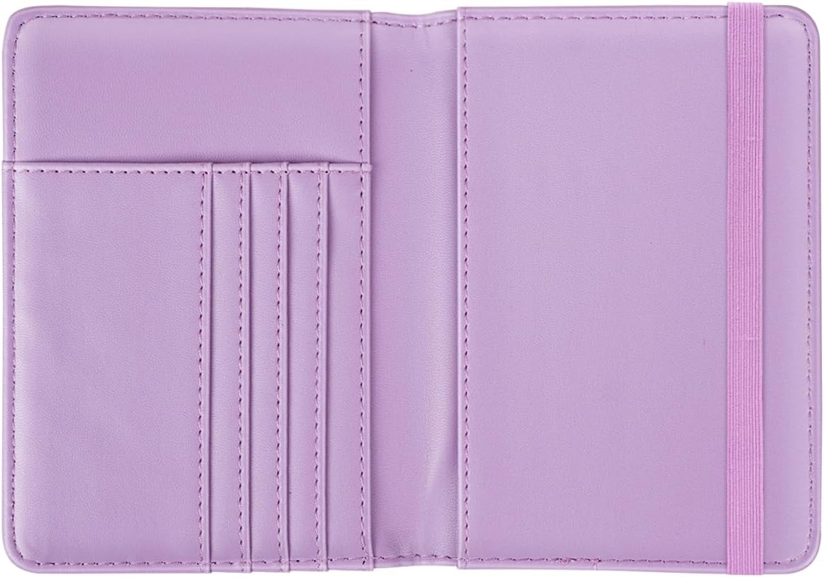 Passport Holder Cover, RFID Travel Wallet Women Card Holder | Travel Essentials, Passport Book Holders, Passport Cover Case, PU Leather, Cute, Thin, Spliced Design, Green Flower - Colors A