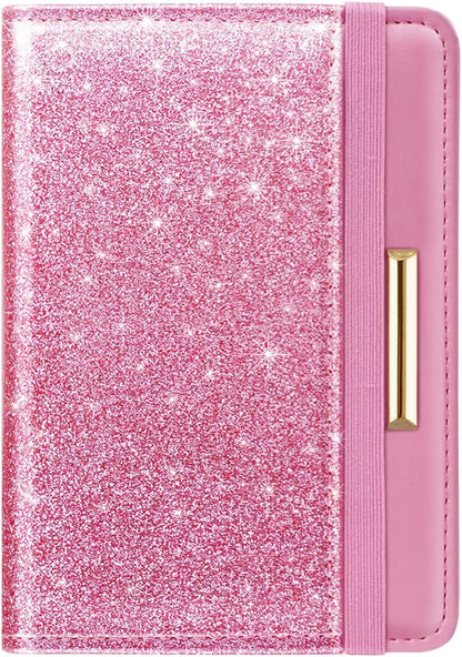 Passport Holder Cover, RFID Travel Wallet Women Card Holder | Travel Essentials, Passport Book Holders, Passport Cover Case, PU Leather, Cute, Thin, Spliced Design, Green Flower - Colors A